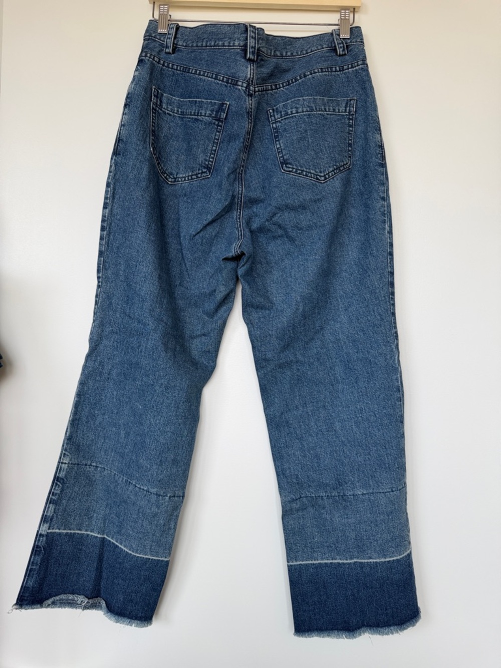 Rachel Comey Ocean Blue kick flare denim with raw hem - Picture 3 of 6